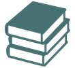 Teal books icon