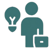 Side hustle icon teal color