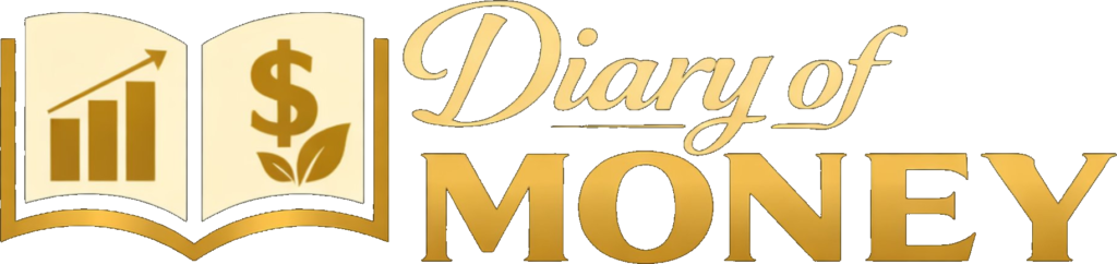 diary of money logo in gold