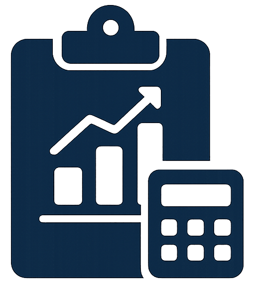 calculator and budgeting sheet icon